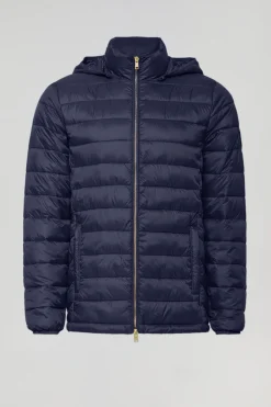Polo Club Vestes*Veste Charles ultralight avec capuche et logo Bleu Marine