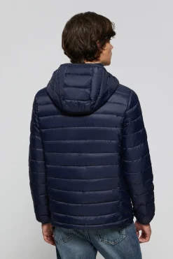 Polo Club Vestes*Veste Charles ultralight avec capuche et logo Bleu Marine