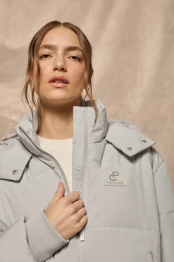 Polo Club Vestes*Veste courte Artic e avec capuche fixe et détails Gris