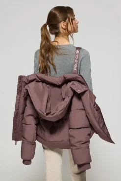 Polo Club Vestes*Veste courte Artic avec capuche fixe et détails Rose taupe