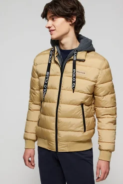Polo Club Vestes*Veste Dolomite couleur matelassée avec écusson Camel