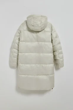 Polo Club Vestes*Veste gris perle et matelassée Rose à capuche fixe avec écusson Glace