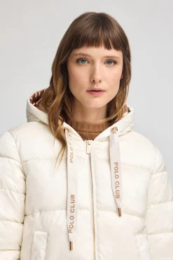 Polo Club Vestes*Veste Ingrid écrue avec logo Beige