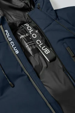 Polo Club Vestes*Veste matelassée bleu Gstaad avec capuche et détails Denim