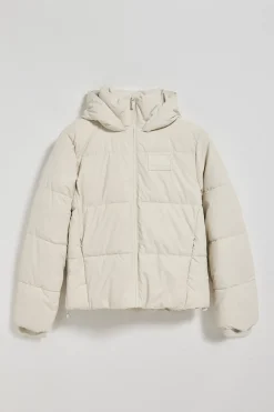 Polo Club Vestes*Veste matelassée gris Glacier avec capuche fixe et détails Gris clair