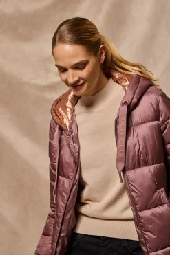 Polo Club Vestes*Veste matelassée Ice avec capuche fixe et détails Rose taupe