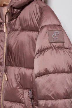 Polo Club Vestes*Veste matelassée Ice avec capuche fixe et détails Rose taupe