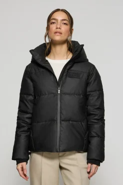 Polo Club Vestes*Veste matelassée e Glacier avec capuche fixe et détails Noir