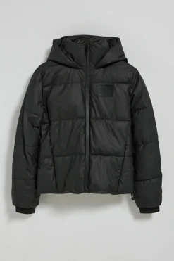 Polo Club Vestes*Veste matelassée e Glacier avec capuche fixe et détails Noir