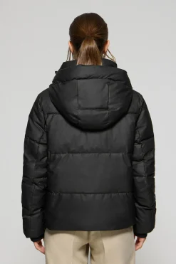 Polo Club Vestes*Veste matelassée e Glacier avec capuche fixe et détails Noir