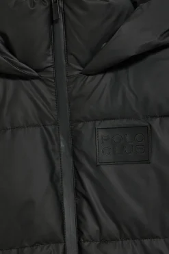 Polo Club Vestes*Veste matelassée e Glacier avec capuche fixe et détails Noir