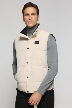 Polo Club Vestes*Veste sans manches matelassée à écusson caoutchouté Beige