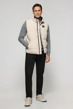 Polo Club Vestes*Veste sans manches matelassée à écusson caoutchouté Beige