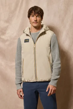 Polo Club Vestes*Veste sans manches légère avec capuche fixe et détails Beige