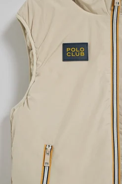 Polo Club Vestes*Veste sans manches légère avec capuche fixe et détails Beige