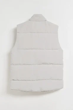 Polo Club Vestes*Veste sans manches blanc glacier matelassée à écusson caoutchouté Glace