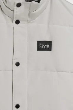 Polo Club Vestes*Veste sans manches blanc glacier matelassée à écusson caoutchouté Glace