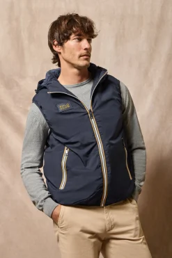 Polo Club Vestes*Veste sans manches légère avec capuche fixe et détails Bleu Marine