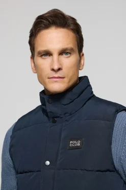 Polo Club Vestes*Veste sans manches e matelassée à écusson caoutchouté Bleu