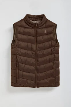 Polo Club Vestes*Veste sans manches Chase ultralight marron avec écusson Rigby Go Brun