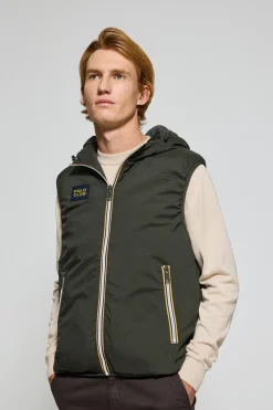 Polo Club Vestes*Veste sans manches légère avec capuche fixe et détails Vert