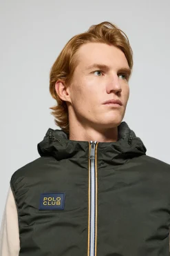 Polo Club Vestes*Veste sans manches légère avec capuche fixe et détails Vert