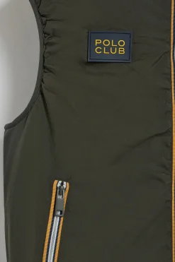 Polo Club Vestes*Veste sans manches légère avec capuche fixe et détails Vert