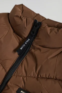 Polo Club Vestes*Veste sans manches marron matelassée à détails logo Brun