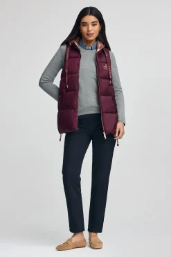 Polo Club Vestes*Veste sans manches matelassée bordeaux avec logo Bourgogne