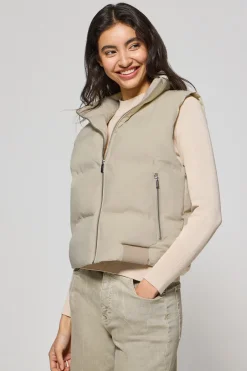 Polo Club Vestes*Veste sans manches matelassée New York avec écusson Beige