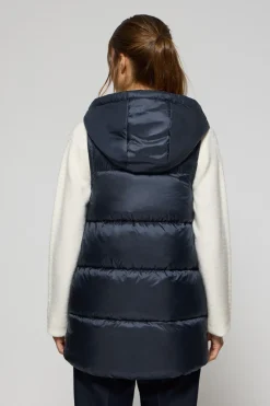 Polo Club Vestes*Veste sans manches matelassée Ice avec capuche fixe et détails Bleu Marine