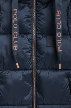 Polo Club Vestes*Veste sans manches matelassée Ice avec capuche fixe et détails Bleu Marine