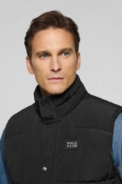Polo Club Vestes*Veste sans manches e matelassée à écusson caoutchouté Noir
