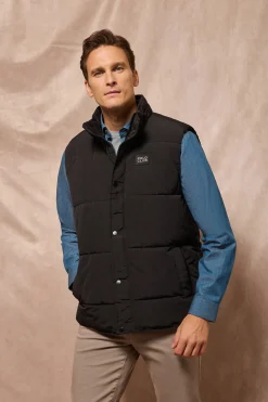 Polo Club Vestes*Veste sans manches e matelassée à écusson caoutchouté Noir