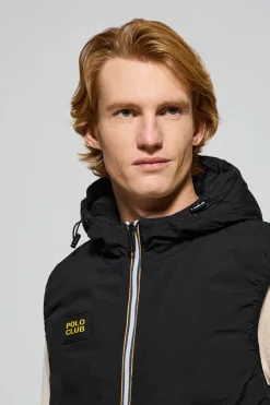 Polo Club Vestes*Veste sans manches e légère avec capuche fixe et détails Noir