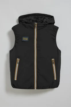 Polo Club Vestes*Veste sans manches e légère avec capuche fixe et détails Noir