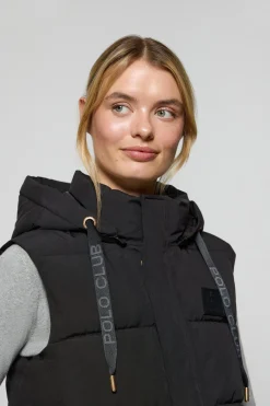Polo Club Vestes*Veste sans manches e Tokio avec capuche amovible et détails Noir