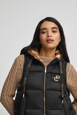 Polo Club Vestes*Veste sans manches rembourrée e avec logo Noir