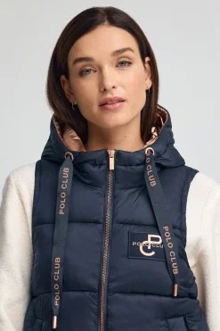 Polo Club Vestes*Veste sans manches rembourrée avec logo Bleu Marine