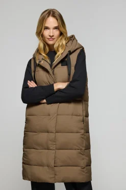 Polo Club Vestes*Veste sans manches Siena marron à capuche fixe et détails Brun