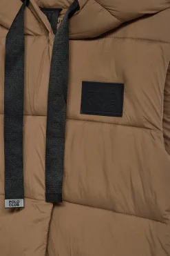 Polo Club Vestes*Veste sans manches Siena marron à capuche fixe et détails Brun