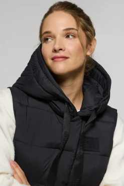 Polo Club Vestes*Veste sans manches Siena e à capuche fixe et détails Noir