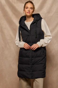 Polo Club Vestes*Veste sans manches Siena e à capuche fixe et détails Noir