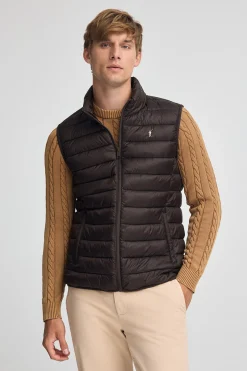 Polo Club Vestes*Veste sans manches ultralight chocolat foncé avec logo Rigby Go Chocolat noir