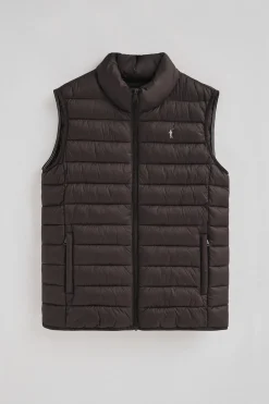 Polo Club Vestes*Veste sans manches ultralight chocolat foncé avec logo Rigby Go Chocolat noir