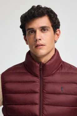 Polo Club Vestes*Veste sans manches ultralight avec logo Rigby Go Grenat