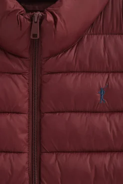 Polo Club Vestes*Veste sans manches ultralight avec logo Rigby Go Grenat