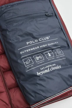 Polo Club Vestes*Veste sans manches ultralight avec logo Rigby Go Grenat