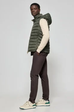 Polo Club Vestes*Veste sans manches ultralight verte Pau à capuche amovible et broderie PC Vert forêt