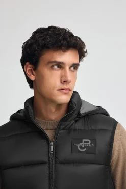 Polo Club Vestes*Veste sans manches ultralight e avec logo Noir